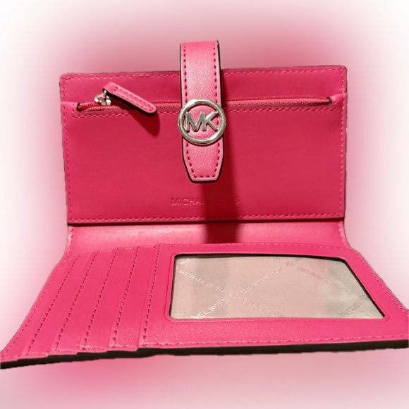 Michael Kors Pink and White Zebra Print Wallet - Picture 2 of 3